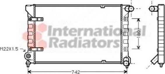 Van Wezel 58002042 радиатор, охлаждение двигателя на VW SCIROCCO (53B)