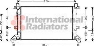 Van Wezel 58002155 радиатор, охлаждение двигателя на VW LT 28-46 II c бортовой платформой/ходовая часть (2DC, 2DF, 2