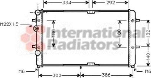 Van Wezel 58002180 радиатор, охлаждение двигателя на SEAT CORDOBA Vario (6K5)
