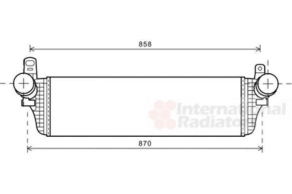 Van Wezel 58004313 интеркулер на VW MULTIVAN V (7HM, 7HN, 7HF, 7EF, 7EM, 7EN)