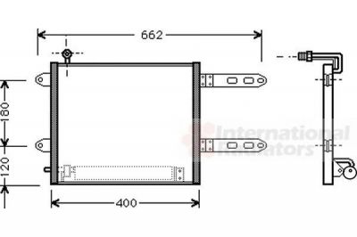 Van Wezel 58005178 конденсатор, кондиционер на VW LUPO (6X1, 6E1)