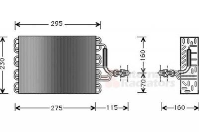 Van Wezel 5800V016 испаритель, кондиционер на VW PASSAT Variant (3A5, 35I)
