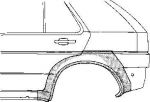 Van Wezel 5880147 боковина на VW VENTO (1H2)