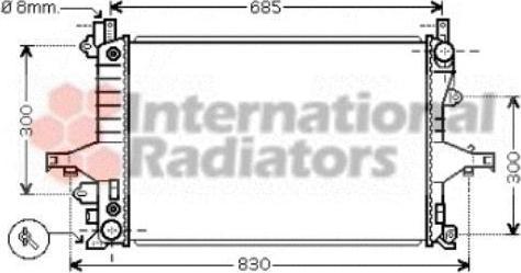 Van Wezel 59002115 радиатор, охлаждение двигателя на VOLVO S80 I (TS, XY)
