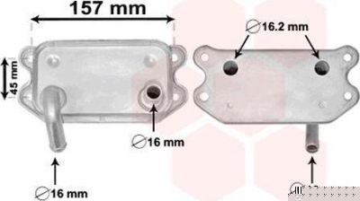 Van Wezel 59003154 масляный радиатор, двигательное масло на VOLVO S80 I (TS, XY)