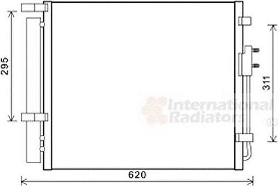 Van Wezel 82005343 конденсатор, кондиционер на HYUNDAI SANTA FE III (DM)