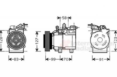 Van Wezel 8200K160 компрессор, кондиционер на HYUNDAI SONATA IV (EF)