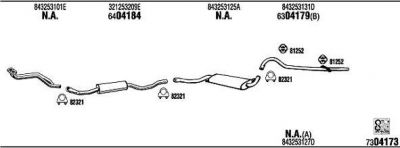 WALKER AD31321B система выпуска ог на AUDI 80 (81, 85, B2)