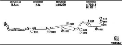 WALKER AD72002 система выпуска ог на AUDI 200 (44, 44Q)