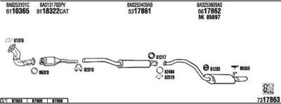 WALKER AD80441 система выпуска ог на AUDI 80 (8C, B4)