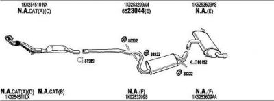 WALKER ADK018066CA система выпуска ог на AUDI A3 Sportback (8PA)
