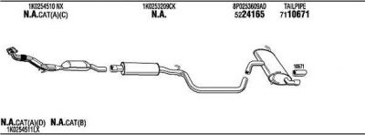 WALKER ADK018066CB система выпуска ог на AUDI A3 Sportback (8PA)