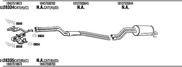 WALKER BWH15167A система выпуска ог на Z3 (E36)