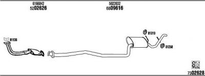 WALKER FO20102B система выпуска ог на FORD FIESTA II (FBD)