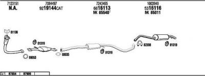 WALKER FO30808 система выпуска ог на FORD ESCORT V универсал (GAL, AVL)