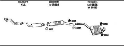 WALKER MB20019 система выпуска ог на MERCEDES-BENZ C-CLASS (W202)