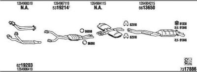 WALKER MB50006A система выпуска ог на MERCEDES-BENZ S-CLASS (W126)