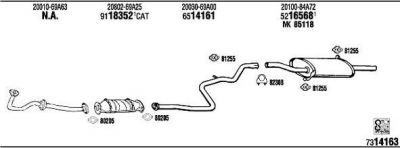 WALKER NI80444 система выпуска ог на NISSAN SUNNY II купе (B12)