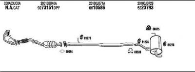 WALKER NIK019888DB система выпуска ог на NISSAN QASHQAI / QASHQAI +2 (J10, JJ10)