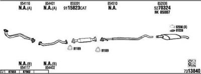 WALKER OP40139B система выпуска ог на OPEL KADETT E (39_, 49_)