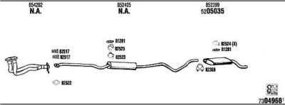 WALKER OP40411B система выпуска ог на OPEL KADETT D (31_-34_, 41_-44_)