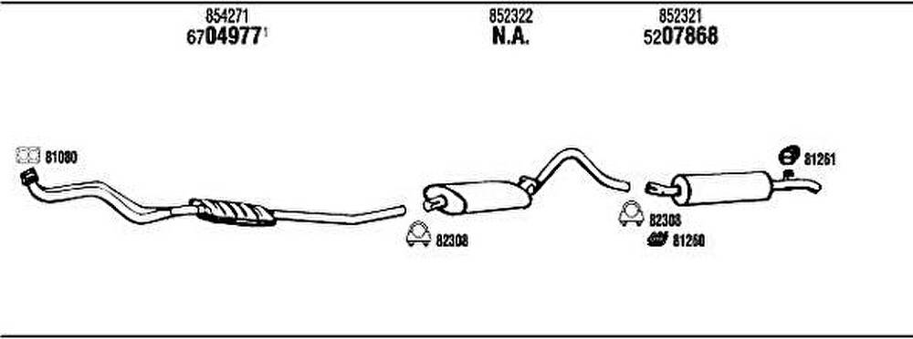 WALKER OP50624A система выпуска ог на OPEL MANTA B (58_, 59_)