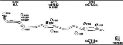 WALKER OP52003 система выпуска ог на OPEL ASCONA C (81_, 86_, 87_, 88_)