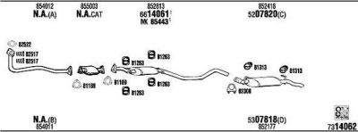 WALKER OP52204 система выпуска ог на OPEL ASCONA C (81_, 86_, 87_, 88_)