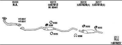 WALKER OP52902A система выпуска ог на OPEL ASCONA C (81_, 86_, 87_, 88_)