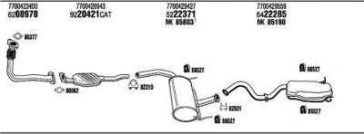 WALKER RE96024A система выпуска ог на RENAULT LAGUNA I (B56_, 556_)