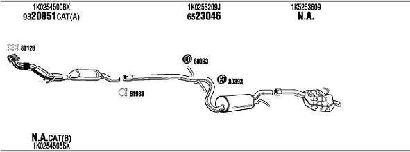 WALKER SK61038 система выпуска ог на SKODA OCTAVIA (1Z3)