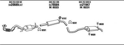 WALKER VW20683 система выпуска ог на VW POLO Variant (6KV5)
