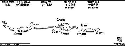 WALKER VW36126 система выпуска ог на VW GOLF III (1H1)