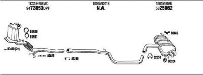WALKER VWK019961B система выпуска ог на VW GOLF V (1K1)