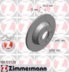 ZIMMERMANN Zimmermann-Диск тормозной AUDI: 80 91-94, 80 Avant (100122120)