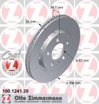 Zimmermann 100.1241.20 тормозной диск на VW GOLF IV (1J1)