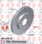 ZIMMERMANN Торм.диск пер.вент.[279x24] 4 отв.[min 2] Coat Z (200.2520.20)