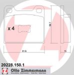 Zimmermann 20228.150.1 комплект тормозных колодок, дисковый тормоз на AUDI 80 (81, 85, B2)