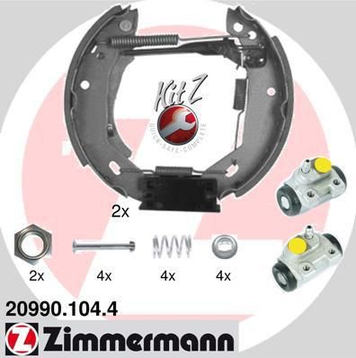 Zimmermann 20990.104.4 комплект тормозных колодок на PEUGEOT 306 (7B, N3, N5)