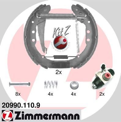 Zimmermann 20990.110.9 комплект тормозных колодок на AUDI 100 (4A, C4)