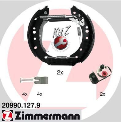 Zimmermann 20990.127.9 комплект тормозных колодок на SMART FORFOUR (454)