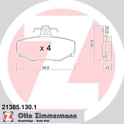 Zimmermann 21385.130.1 комплект тормозных колодок, дисковый тормоз на VOLVO 960 Kombi (965)