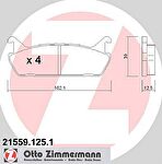 Zimmermann 21559.125.1 комплект тормозных колодок, дисковый тормоз на DAIHATSU APPLAUSE II (A101)