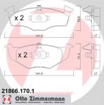 ZIMMERMANN КОЛОДКИ ТОРМ.ПЕР. VW GOLF III 1.9TDI 5/96-> ,POLO 1.4-16V/1.6GTI/1.9TDI (21866.170.1)