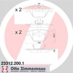 ZIMMERMANN КОЛОДКИ ТОРМ (E-60/61/63/64/65) ПЕР M54 АКПП (23312.200.1)