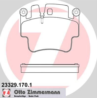 Zimmermann 23329.170.9 комплект тормозных колодок, дисковый тормоз на PORSCHE BOXSTER (987)