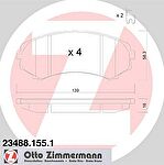 ZIMMERMANN Колодки торм.пер. (23488.155.1)