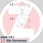 ZIMMERMANN Комплект тормозных колодок, диско (23550.170.1)