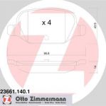 Zimmermann 23661.140.1 комплект тормозных колодок, дисковый тормоз на FIAT PANDA (169)