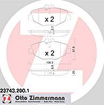 ZIMMERMANN КОЛОДКИ ТОРМ MER W211 2,0-3,2 ПЕР (23743.200.1)